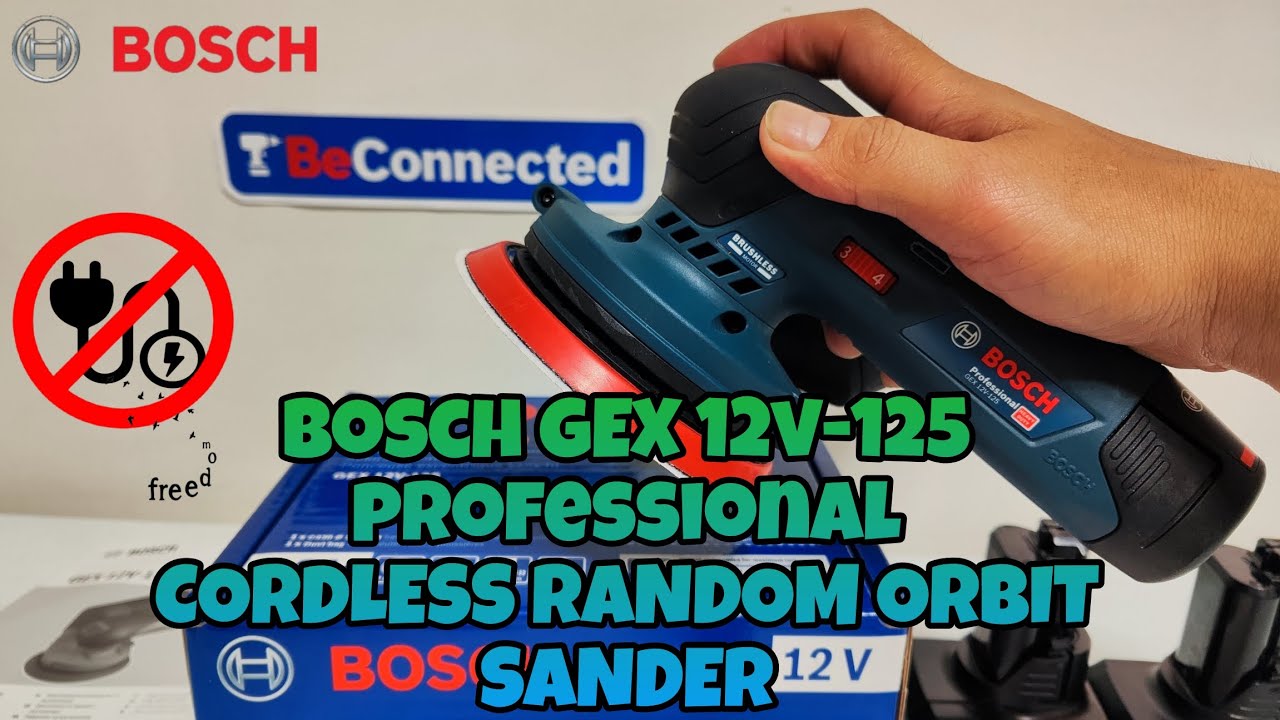BOSCH GEX 12v-125 Professional Cordless Random Orbit Sander - Unboxing and Testing