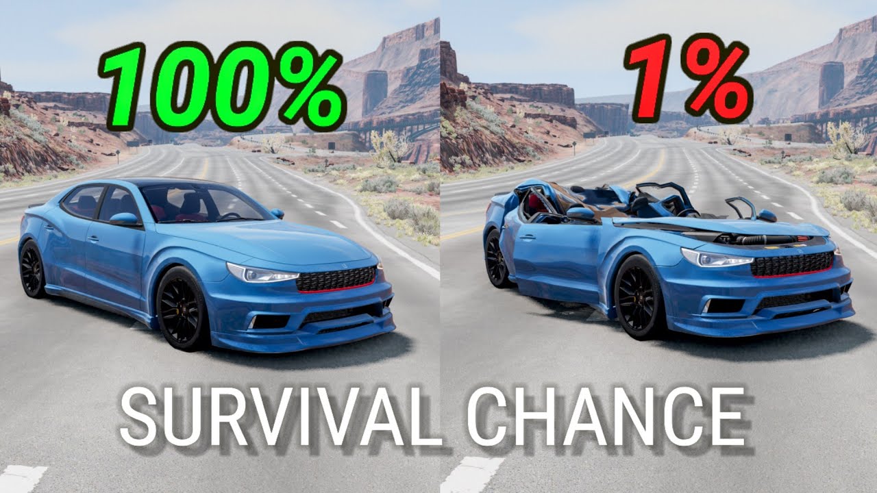 Realistic Survival Chance Crashes #02 - BeamNG Drive | PywulangBng