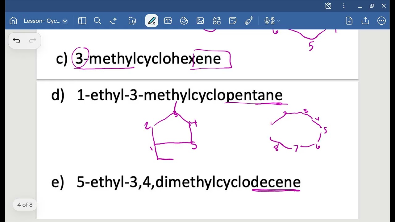 Organic Chem Lesson- Cyclic Hydrocrabons and Aromatics!  #cyclichydrocarbons #aromaticcompounds