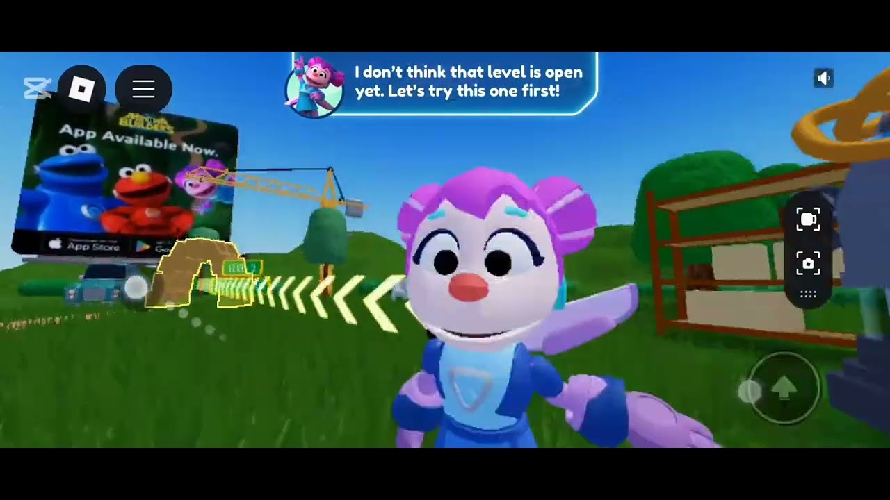 Sesame street mecha billders the game on Roblox 20th anniversary logo