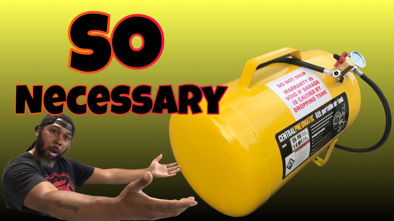 Забираем 5-галлонный центральный пневматический баллон от Harbor Freight.