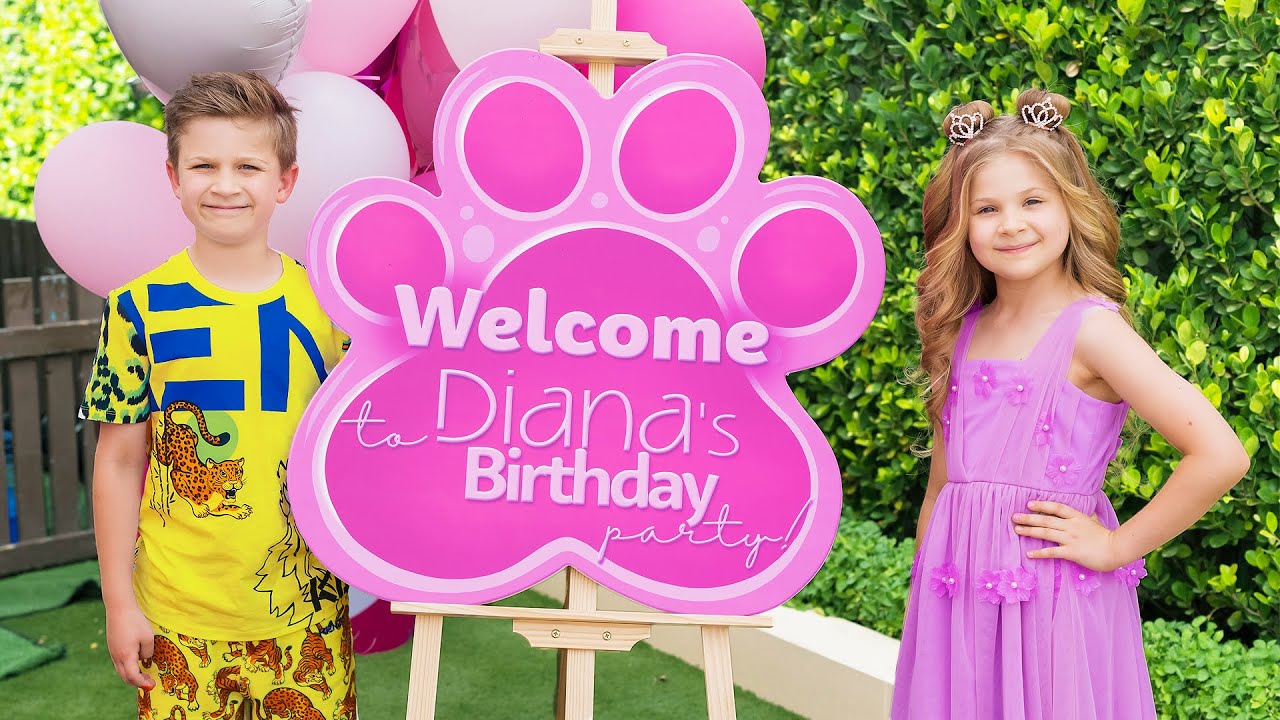Diana und Roma feiern Dianas 8. Geburtstag mit Freunden