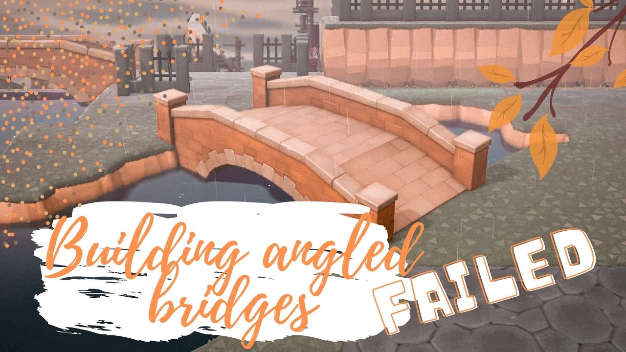 BUILDING A NEW ANGLED BRICK BRIDGE?? ANIMAL CROSSING NEW HORIZONS / ACNH (failed)