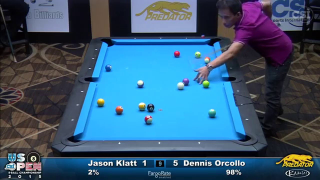 2015 US Open 8-Ball: Jason Klatt vs Dennis Orcollo