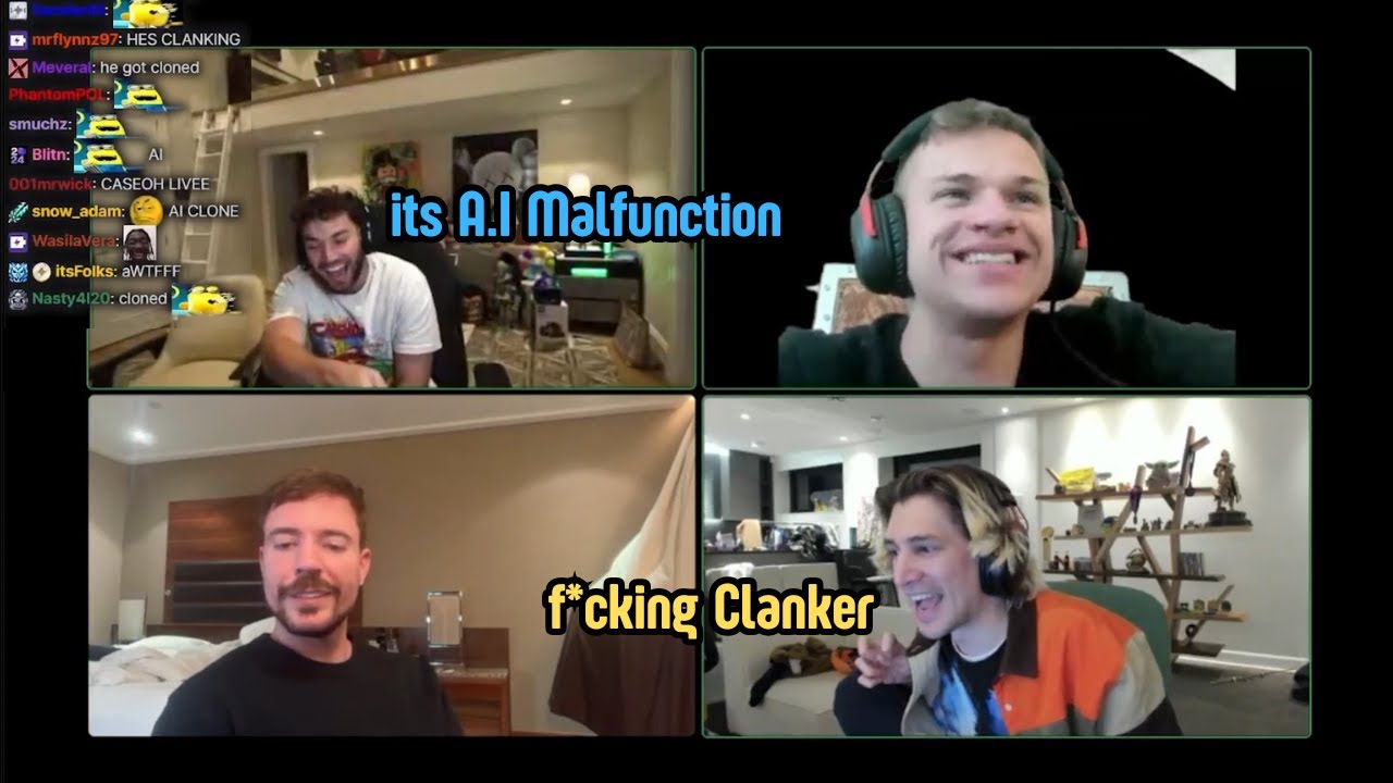 Everyone calls Mr Beast a Clankers after he acts like a A.I Malfunctional