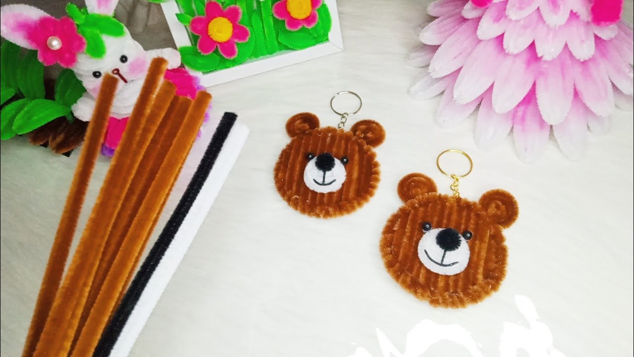 පයිප් ක්ලීනර් ටෙඩී pipe cleaner teddy tutorial 🐻 #diy #pipecleanercrafts #handmade #teddy