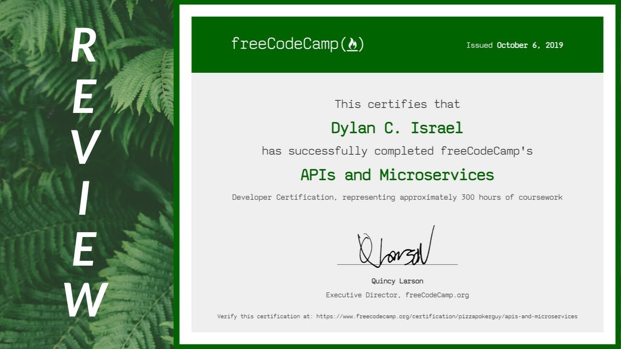 FreeCodeCamp APIs and Microservices Certification Review | Ask a Dev with Dylan Israel
