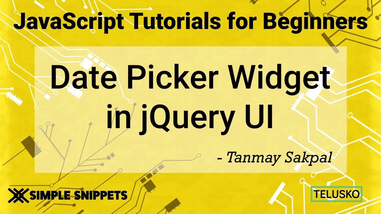 Date Picker Widget Control in JQuery UI
