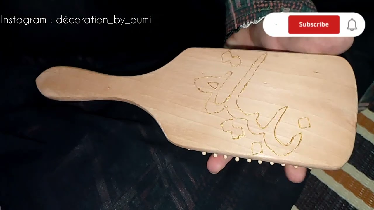تزيين مشط خشبية  وفكره للعروسه امو هديه رائعة 😍❤️