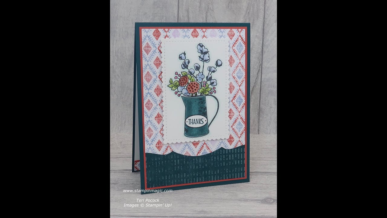 Country Home - Thanks Card - Using In Colours