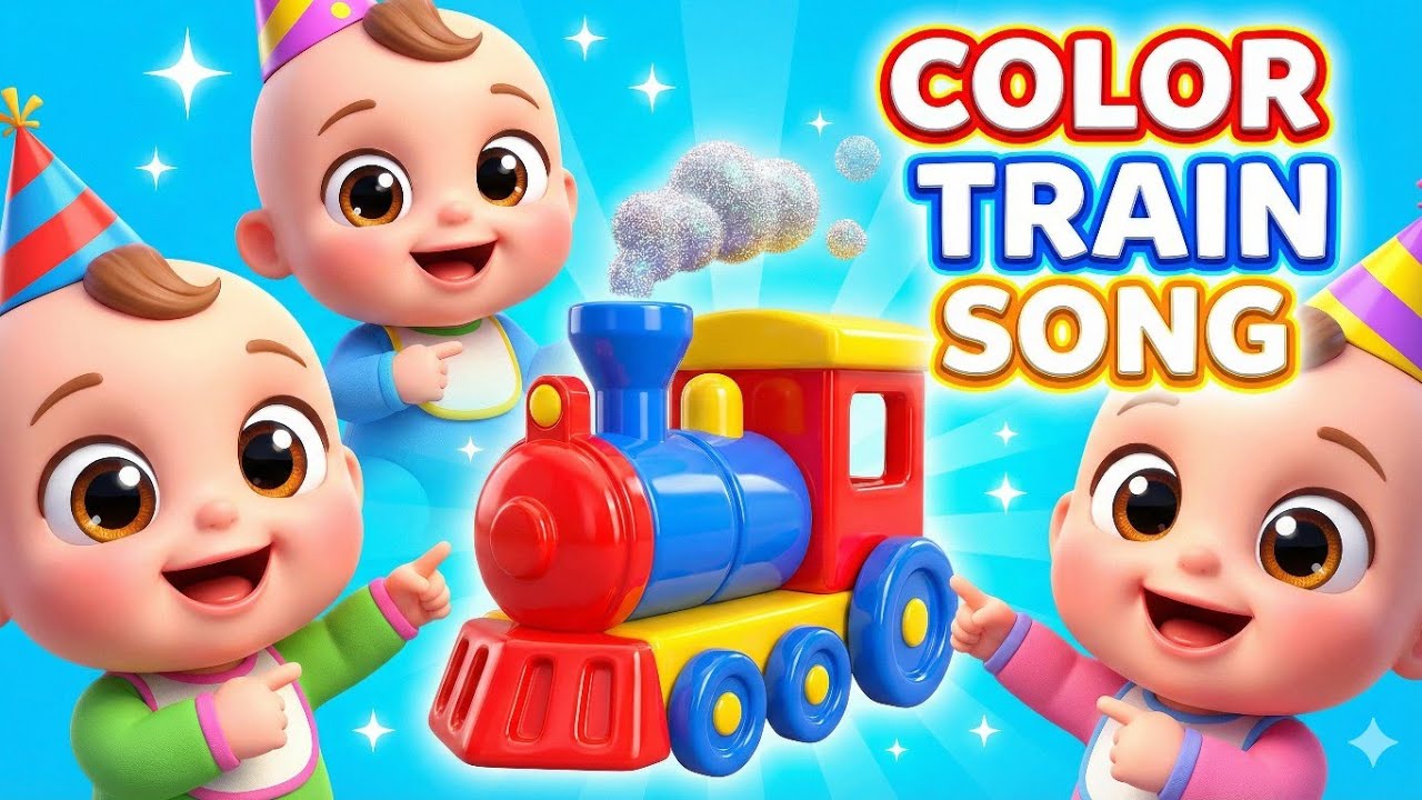 Color Train Song 🚂 | Learn Red Blue Yellow | Baby Rhyme | @Lullidoo
