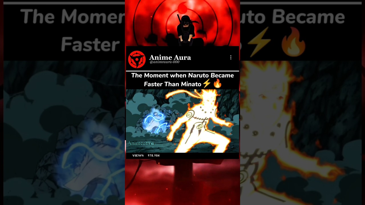 Naruto surpasses Minato in speed ⚡ #naruto #minato #speed #shorts