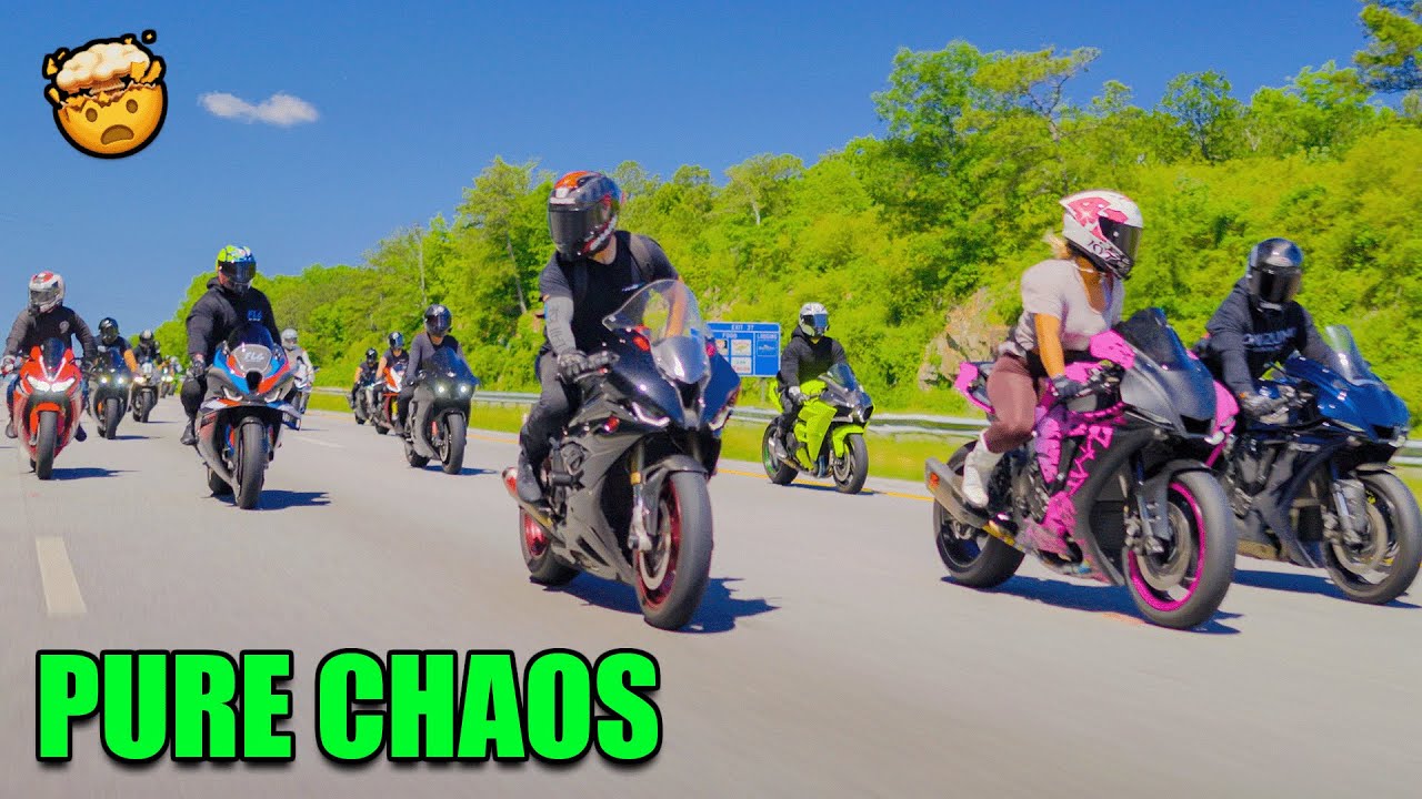 САМЫЕ БЫСТРЫЕ СУПЕРБАЙКИ В МИРЕ ПОКОРЯЮТ ШОССЕ 😈 | M1000rr, Ninja H2, R1, ZX10, RSV4, Panigale V4R