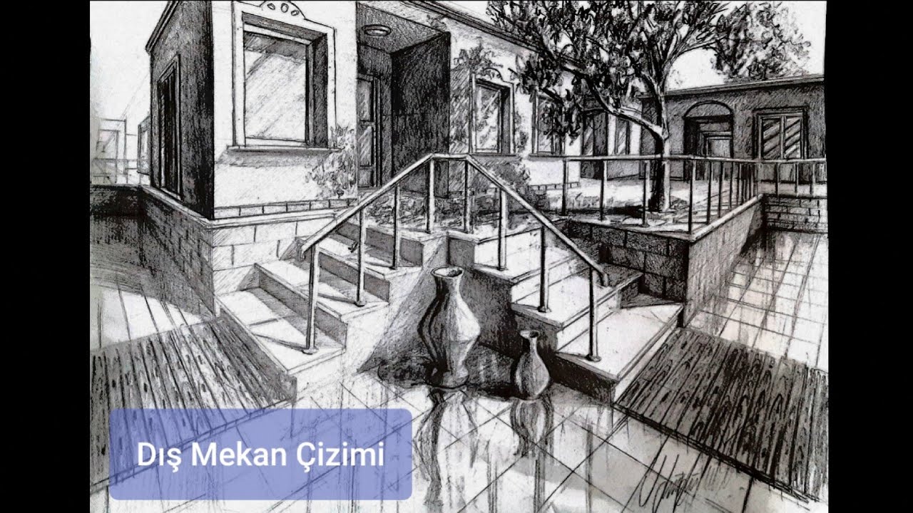 İKİ NOKTALI PERSPEKTİF KULLANARAK DIŞ MEKAN ÇİZİMİ YAPMAK #PERSPEKTİF #ÇİZİM #GSL #GSF #DRAWİNG