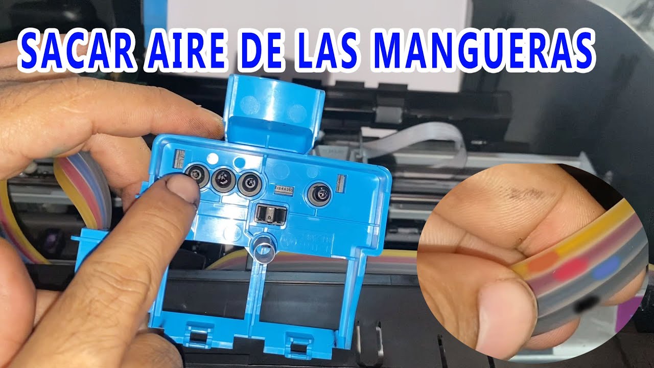 como sacar el aire de las mangueras en  impresora hp ink tank|NUEVO MÉTODO|