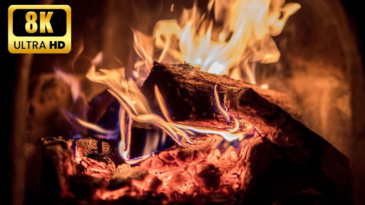 Fireplace 8K Ultra HD – 4 Hours Cozy Fire Crackling ASMR (Sleep & Relax)