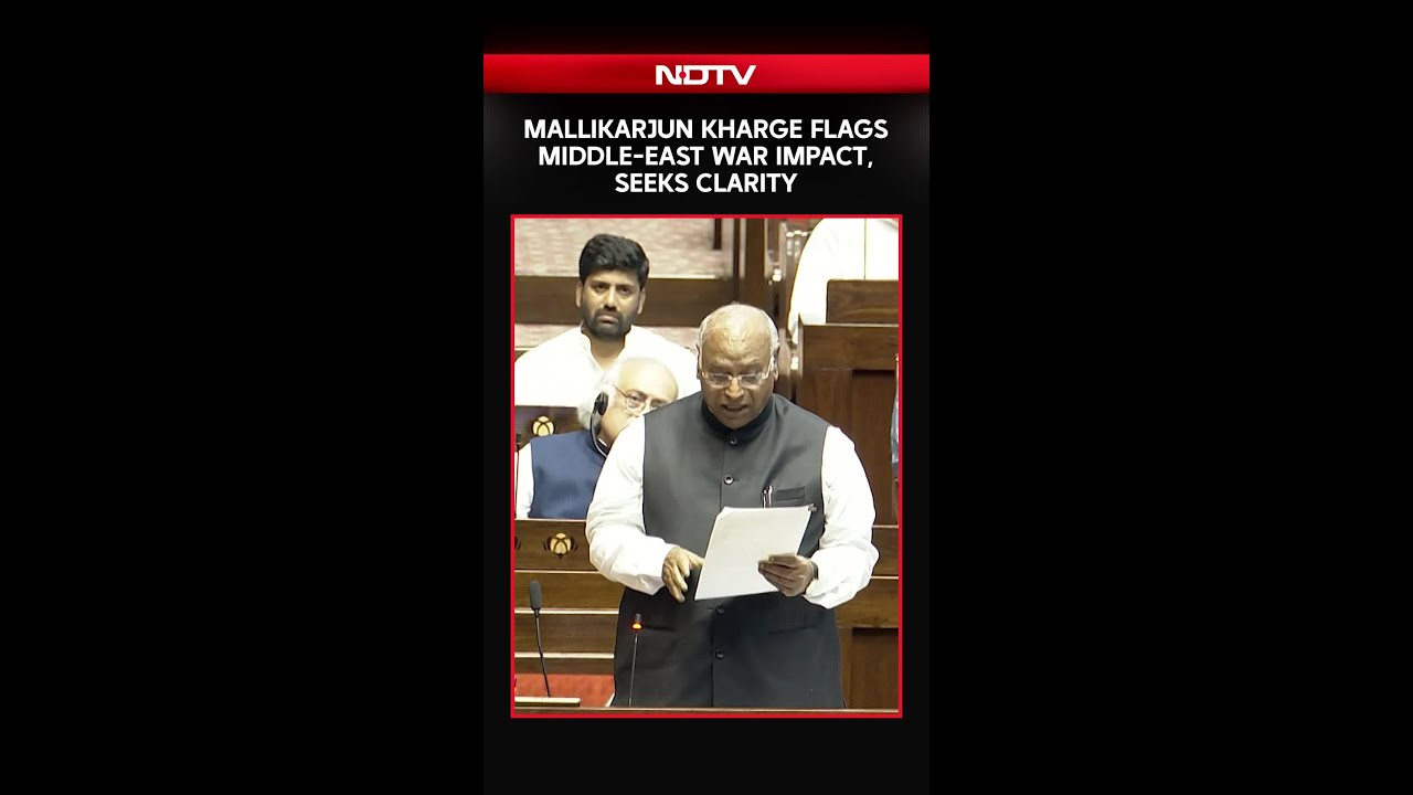 Mallikarjun Kharge Flags Middle-East War Impact, Seeks Clarity On India's Energy Security Strategy