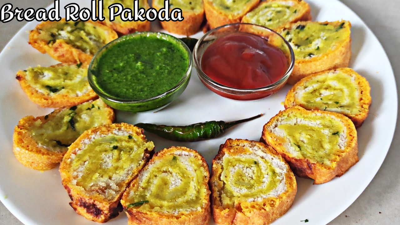 Bread Pakora Recipe | Bread pakoda | Bread roll pakoda | Pinwheel bread pakoda |