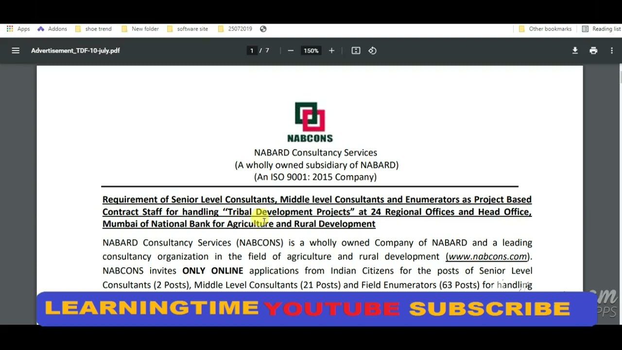 NABCONS Recruitment 2021 | NABCONS Consultant And Enumerator Vacancy 2021