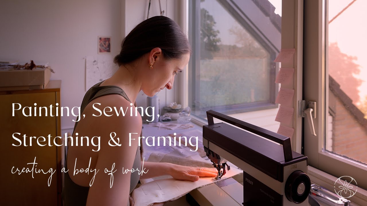 From Painting to Framing my Earth Pigment Paintings | Calm and Cozy Art Studio Vlog