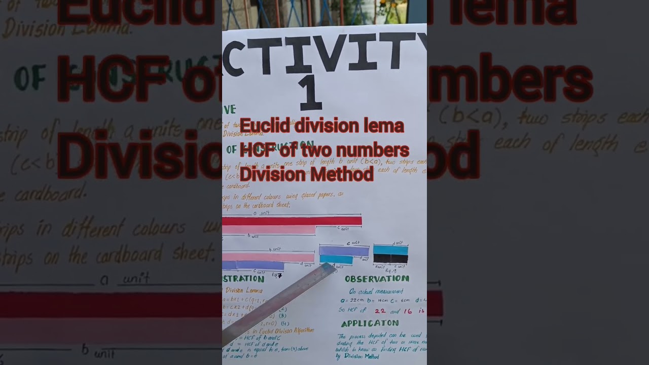 To find HCF of two numbers ll Euclid division lema ll Class 10 Maths