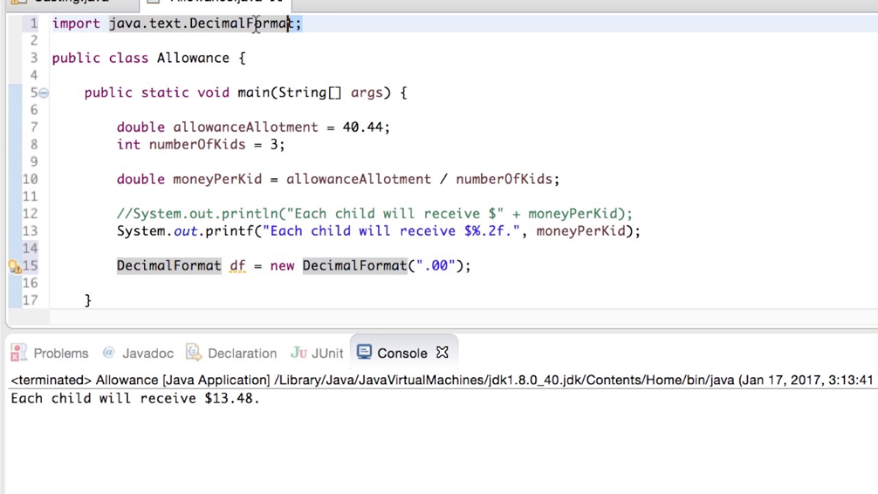 Formatting Decimals in Java