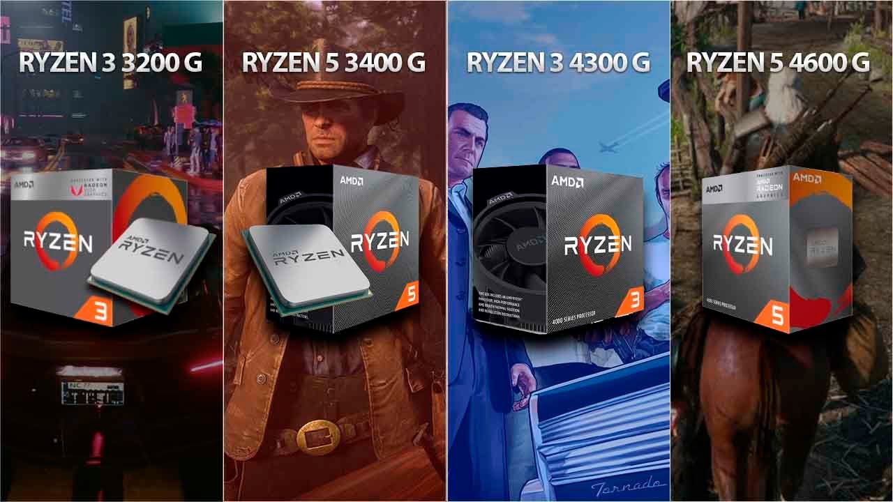 Ryzen 3 3200G vs Ryzen 5 3400G vs Ryzen 3 4300G vs Ryzen 5 4600G