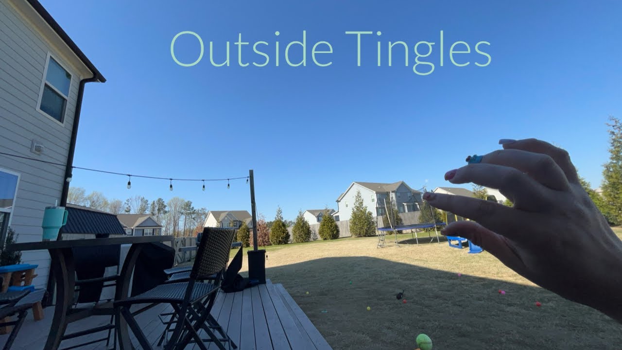 ASMR~ Outside air tracing, mouth sounds, tongue clicking, minimal whispers🤭💤😴