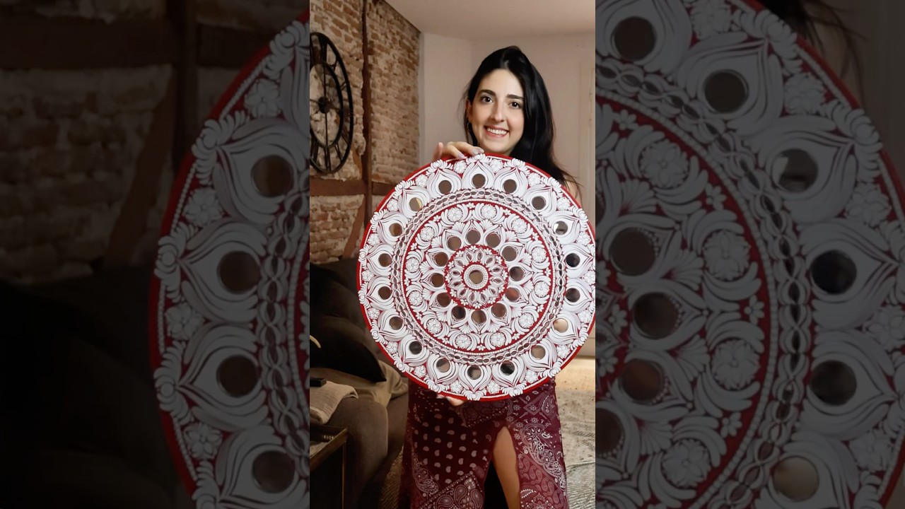 Watch This Bold Red Mandala Take Shape ❤️✨ #mandalaartist #dottingart #diy #acrylicpainting