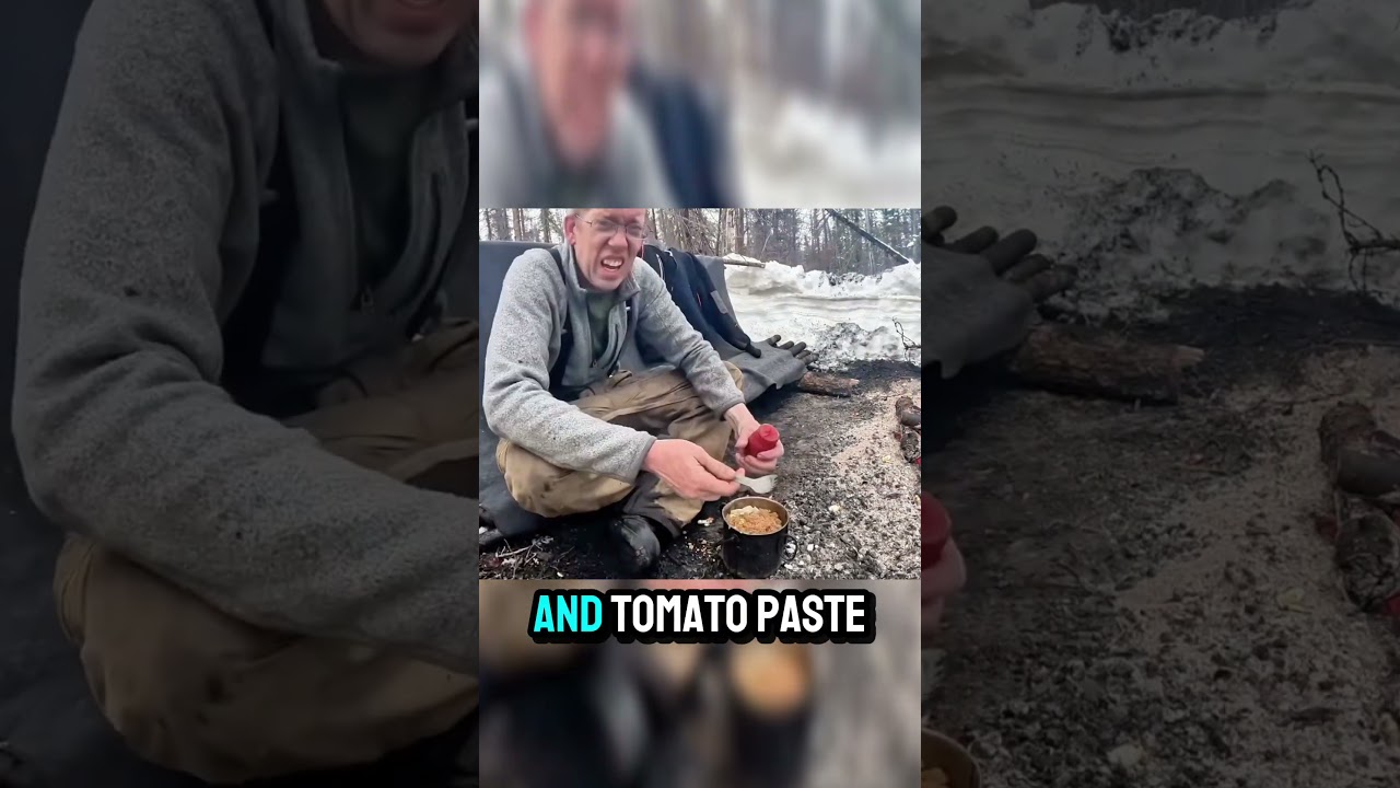 Cooking Delicious Meal over Open Fire
