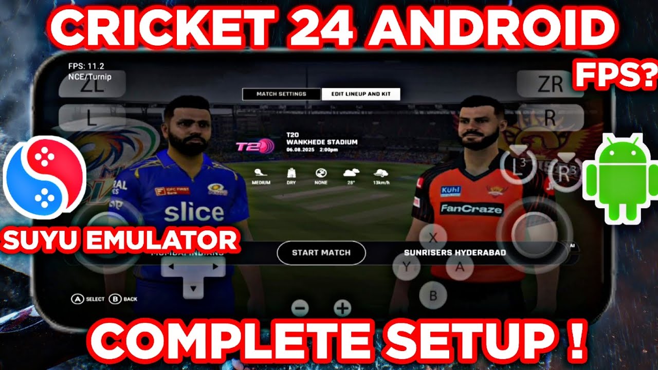 Cricket 24 on Android |  Suyu Emulator | Full Setup Guide + Gameplay