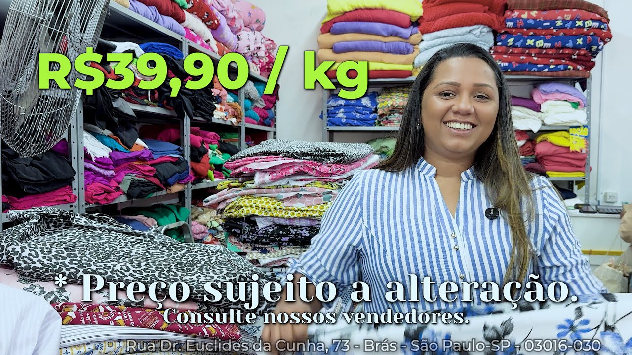 O PARAÍSO DA TRICOLINE NO BRÁS! 🔥 Retalhos Grandes 100% Algodão por R$ 39,90 o Quilo | SEA Retalhos