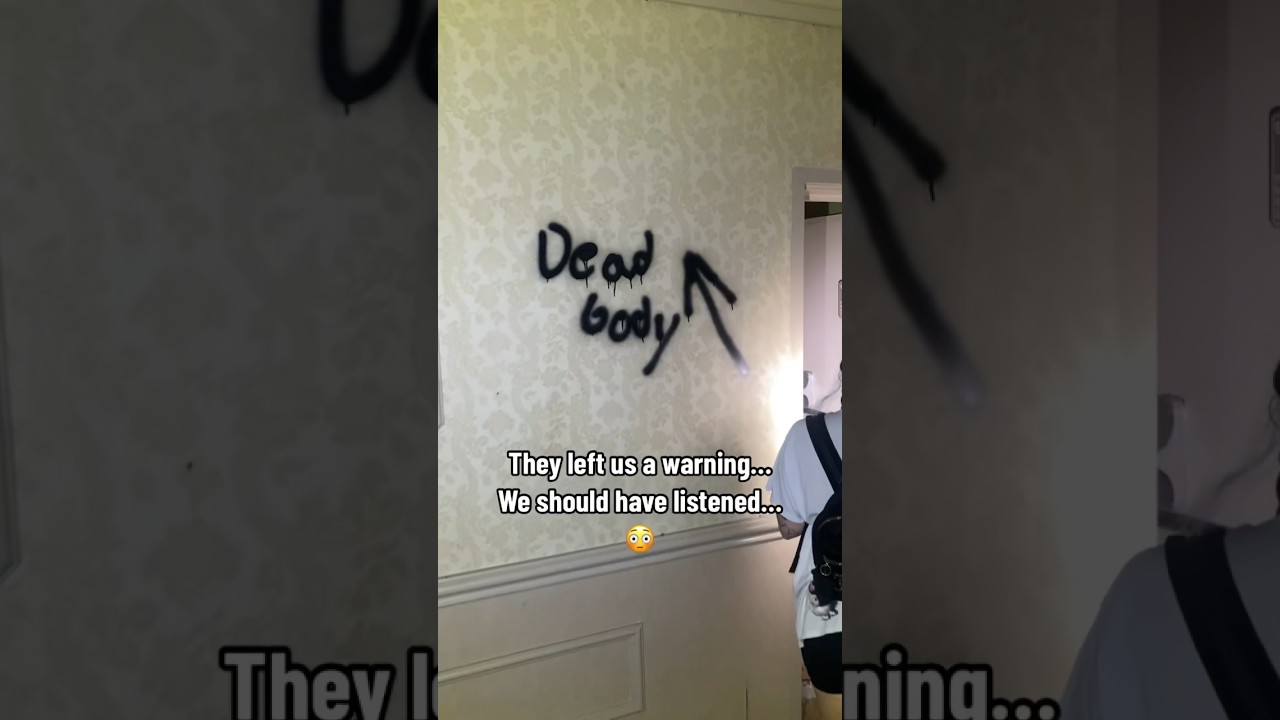 They left a warning in this abandoned hotel 😳 #abandoned #urbex #viral #abandonedplaces