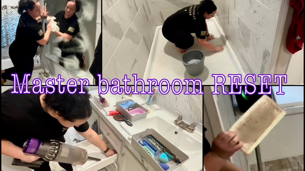 BATHROOM RESET / CLEAN WITH ME / speed clean / DEEP CLEAN / new 2026 CLEANING MOTIVATION.! 🧽🧽