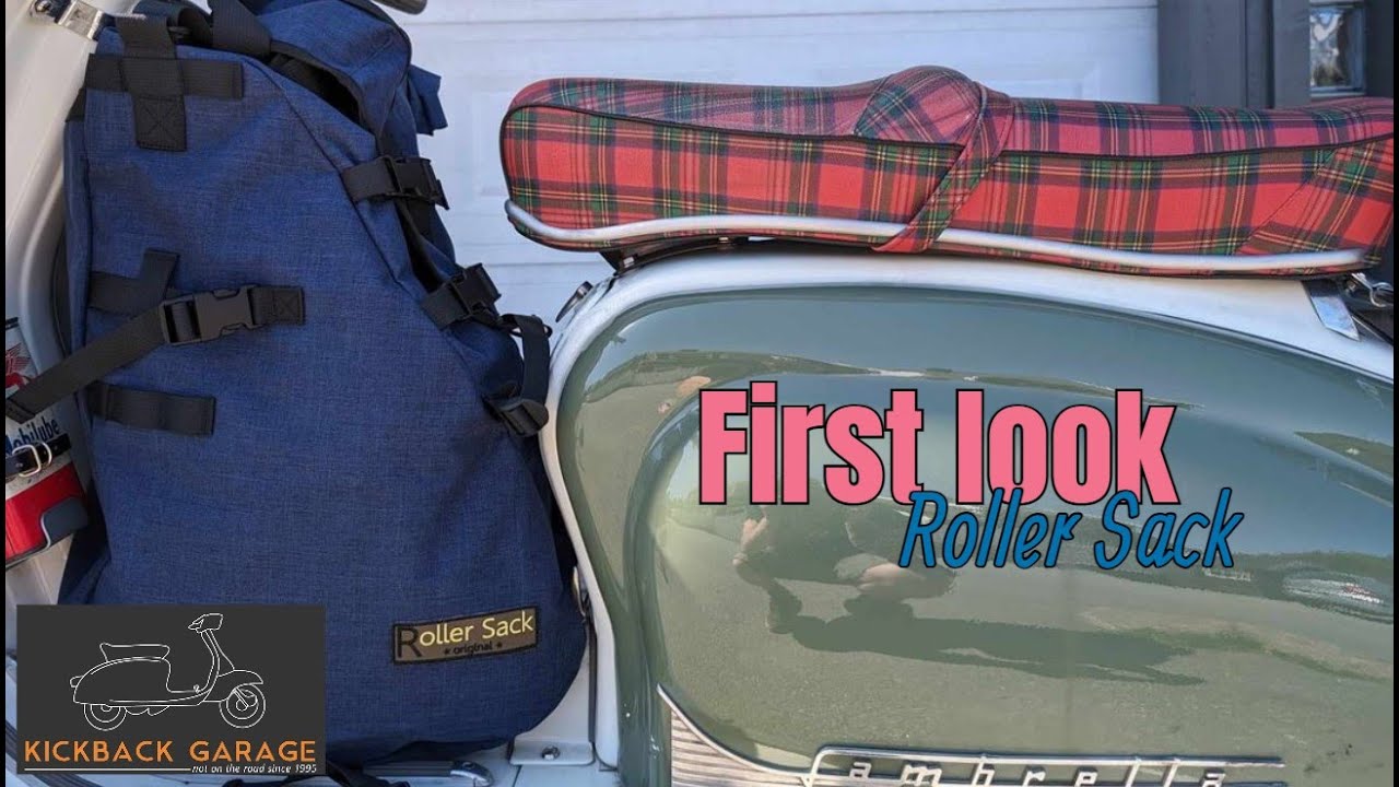 First look at the Roller sack scooter specific luggage carrier. #vespa #lambretta