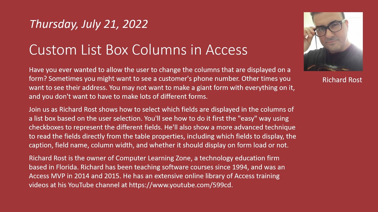 Custom List Box Columns in Access