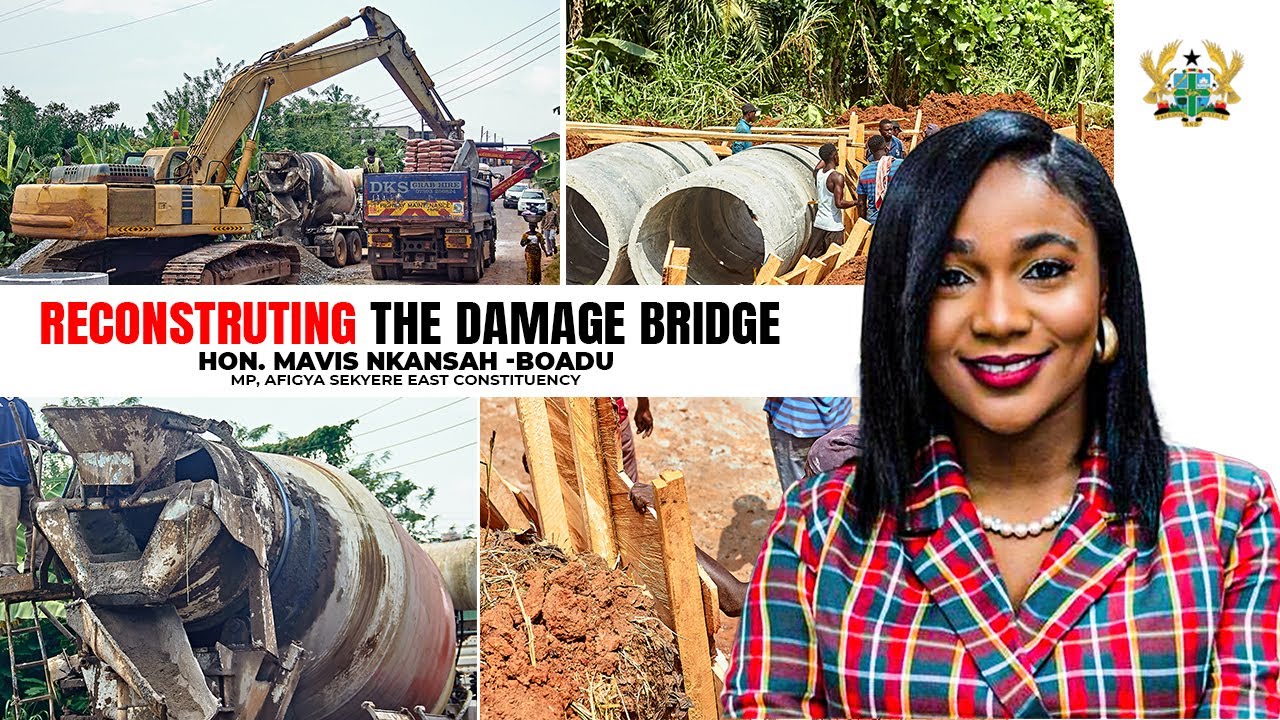 JUST IN: Reconstructing The Damage Bridge off Jamasi - Apaah Road by Hon. Mavis Nkansah - Boadu