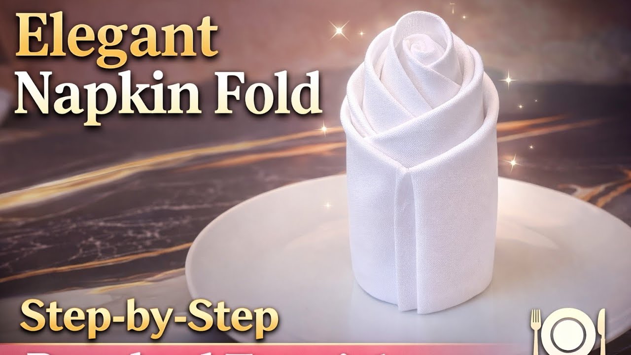 Rosebud Napkin Fold Tutorial | Step-by-Step Table Decoration Guide