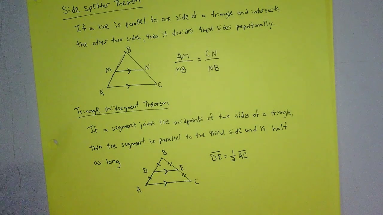 1/23/26 Geometry Chapter 7.5 Proportions in Triangles Notes