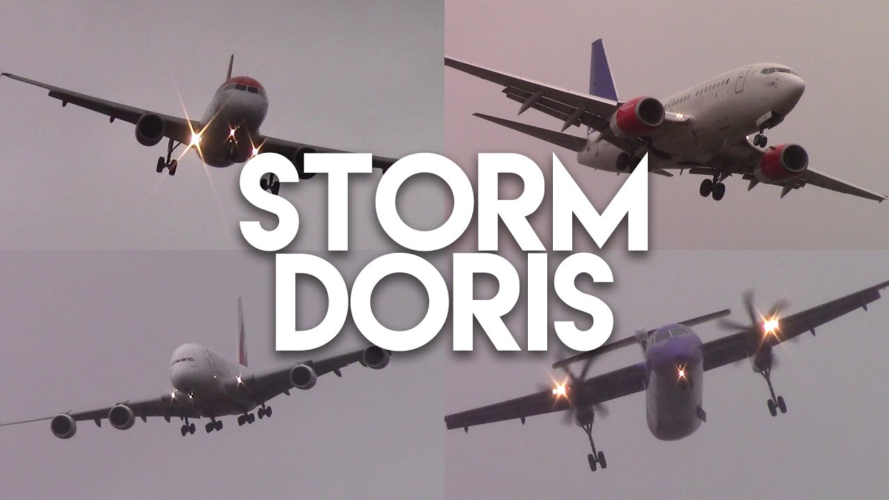 Manchester Cross Wind Landings & Missed Approaches | STORM DORIS