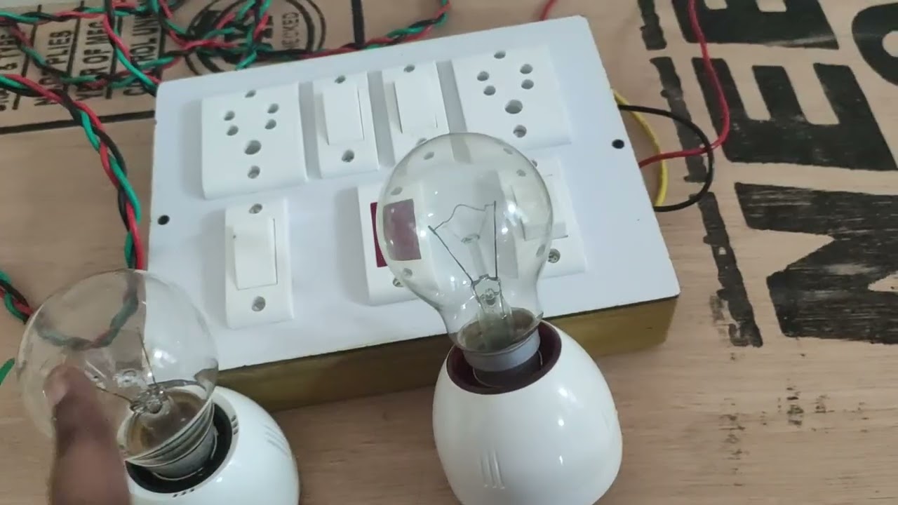 Wire up and test PVC  Conduit wiring to control Two Lamps and one Socket independently/ FEEE/ C-25