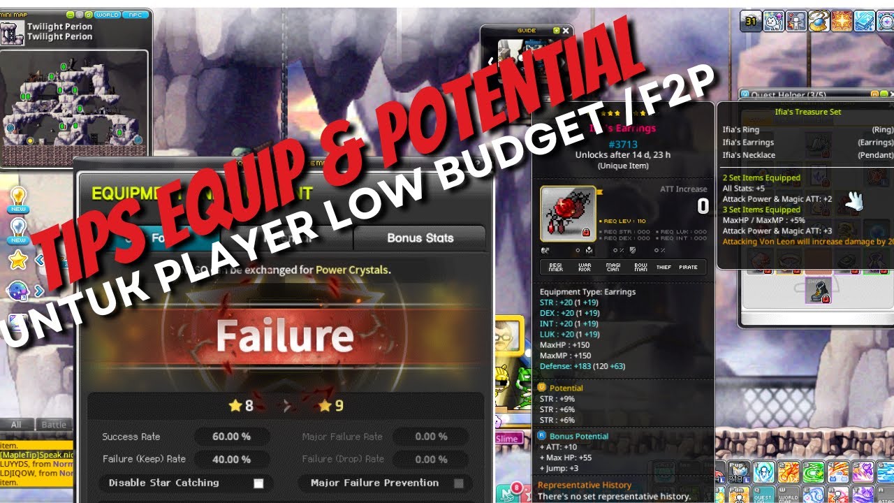 Maplestory N | Tips Pemilihan Equip & Enhance potential low budget