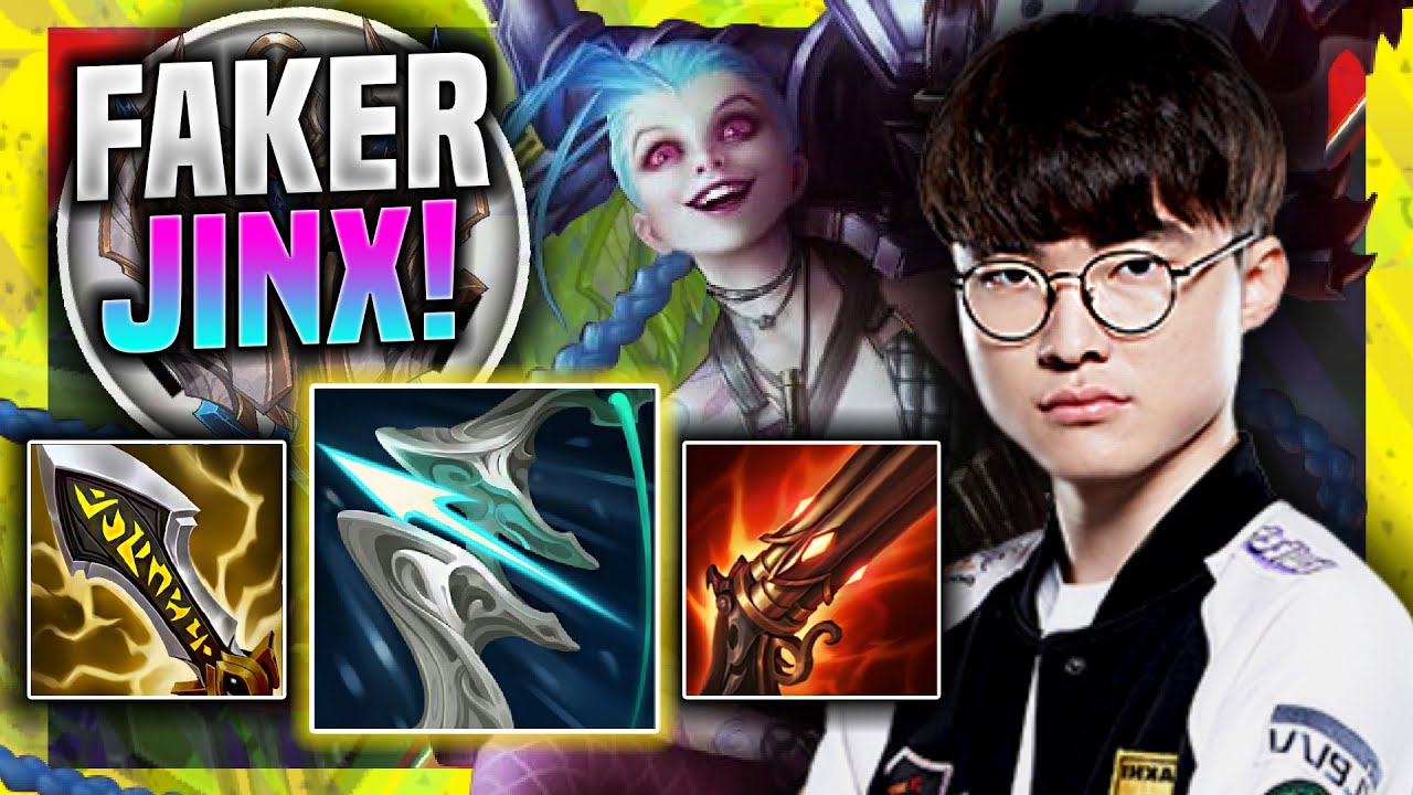FAKER TRIES JINX ADC! - T1 Faker Plays Jinx ADC vs Samira! | Season 11