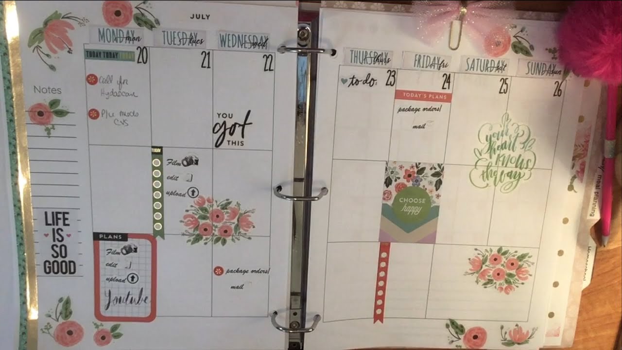 New binder planner// Diy planner// plan with me week of July 20 2020