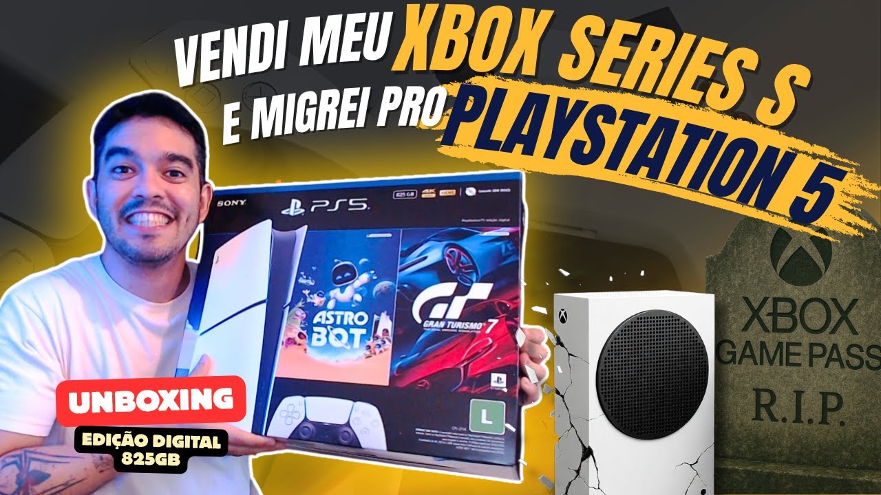 vendi o XBOX SERIES S e migrei pro PLAYSTATION 5 - UNBOXING Edição Digital 825GB 2025