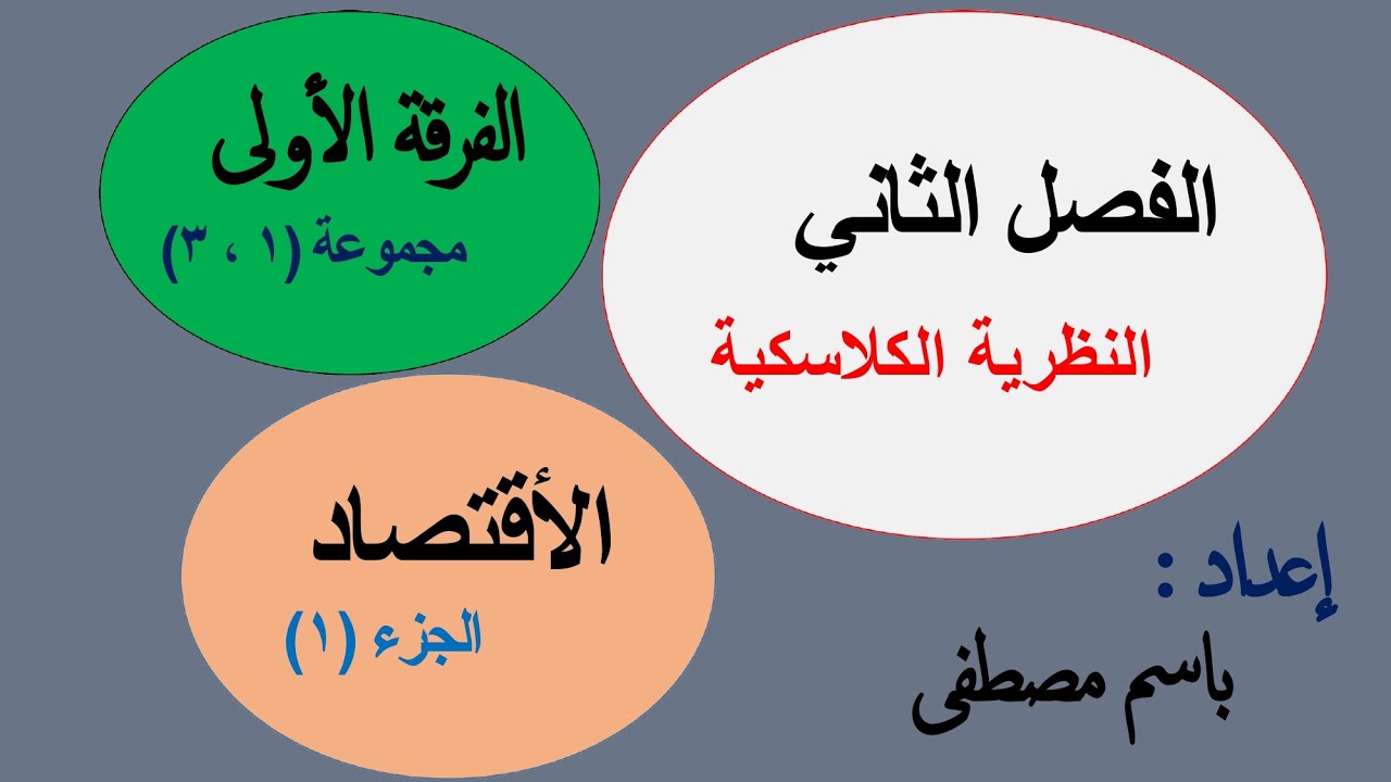 الفرقة الأولى - الجزء (1) - #2 الفصل الثاني - النظرية الكلاسيكية -