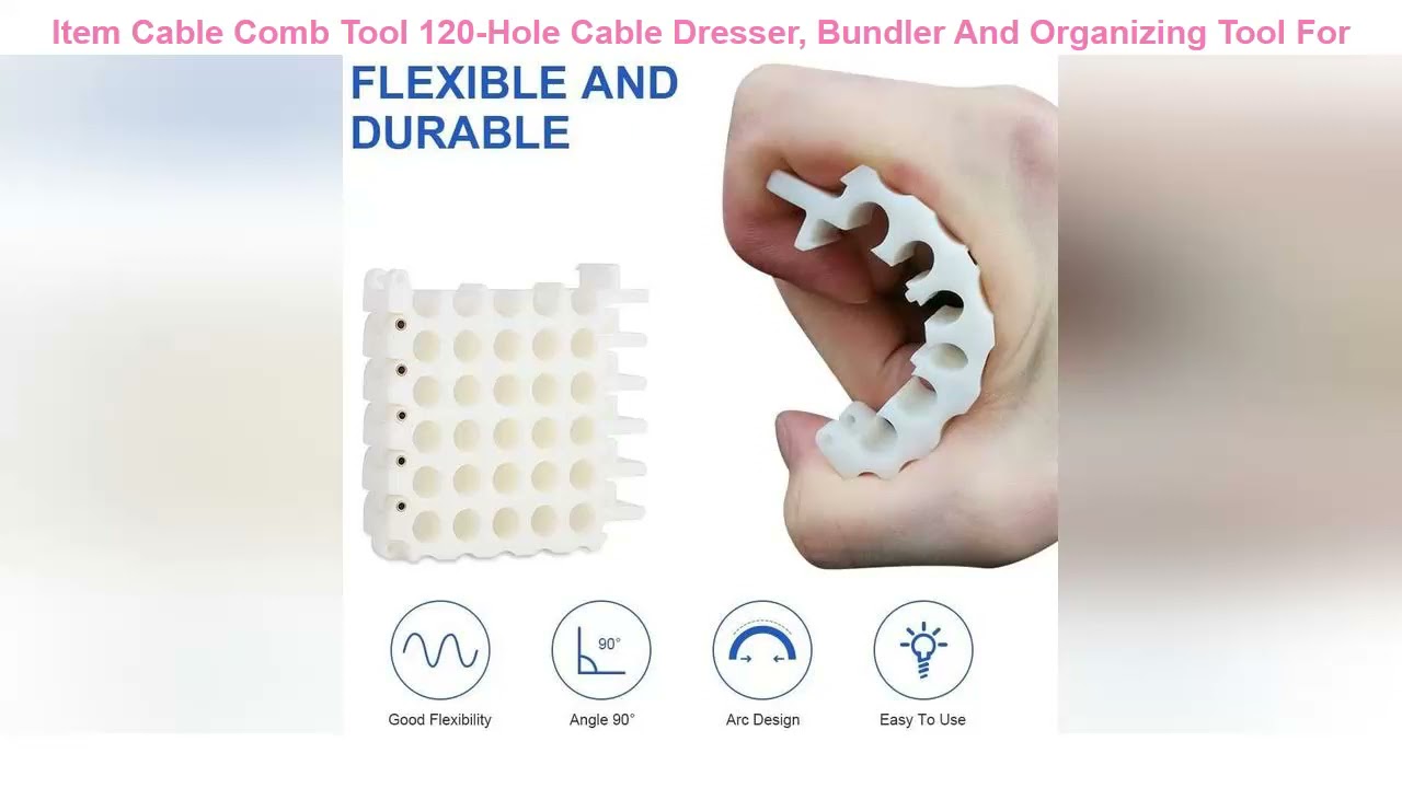 Cable Comb Tool 120-Hole Cable Dresser, Bundler And Organizing Tool For Data Center, Server Rooms A
