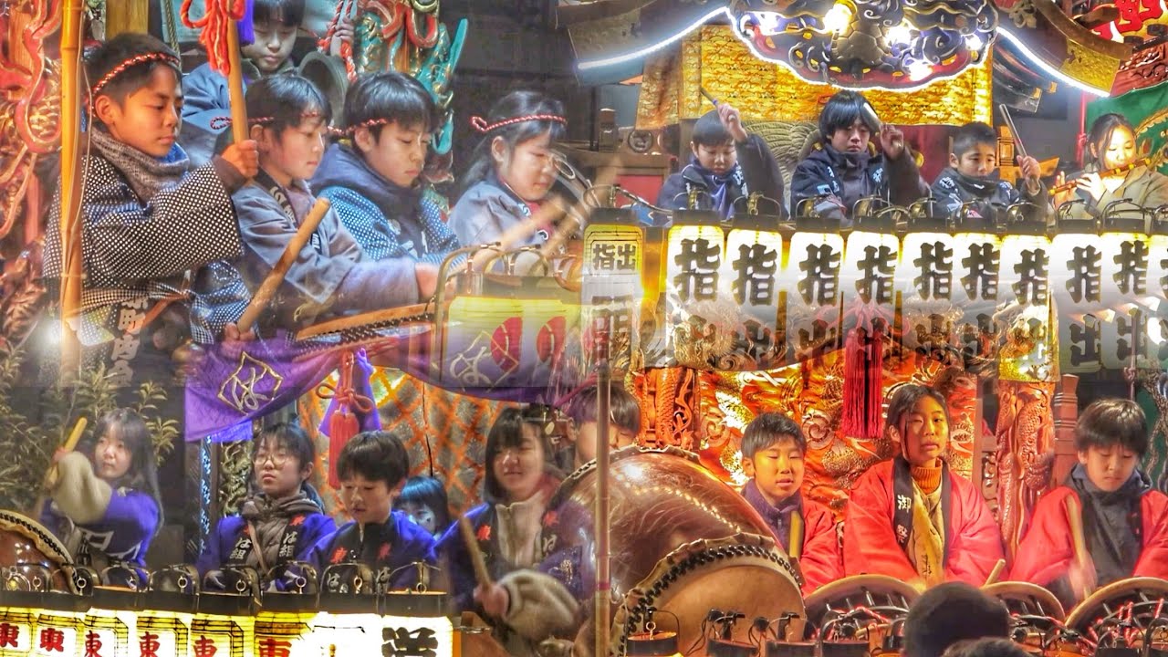 【石原町の道祖神まつり 2026】山車4基  お囃子の競演 2026.1.10 群馬県 高崎市石原町 小祝神社