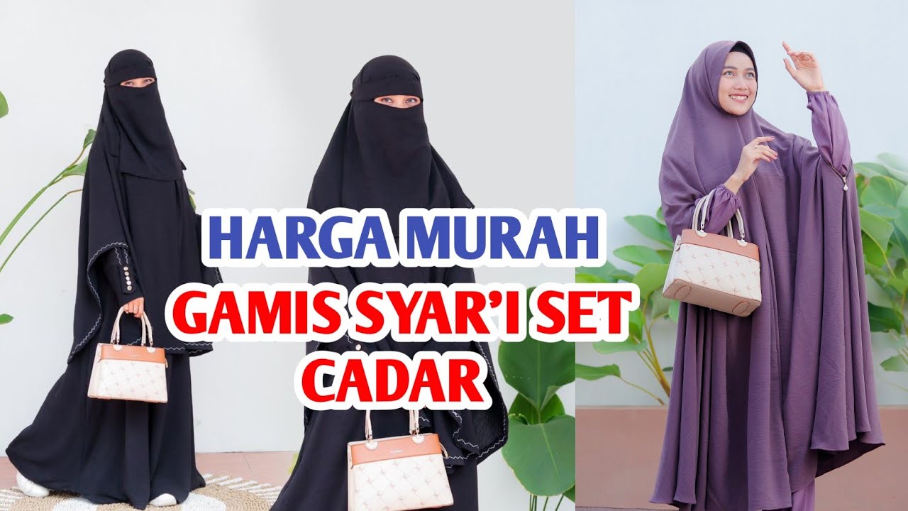 HARGA MURAH GAMIS SYAR'I SET CADAR