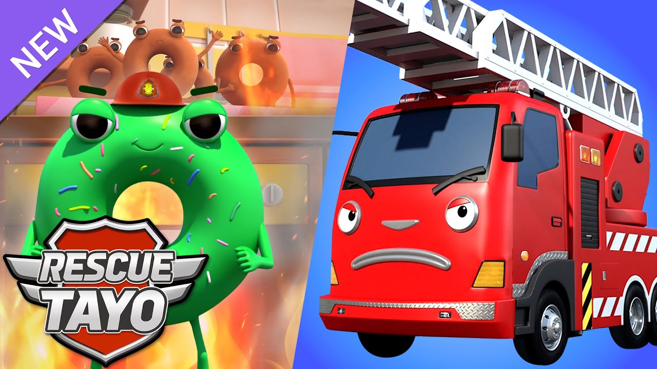 Feuerwehrwagen Frank! Der Donutladen brennt! | Tayo Rettungsteam | Tayo der Kleine Bus